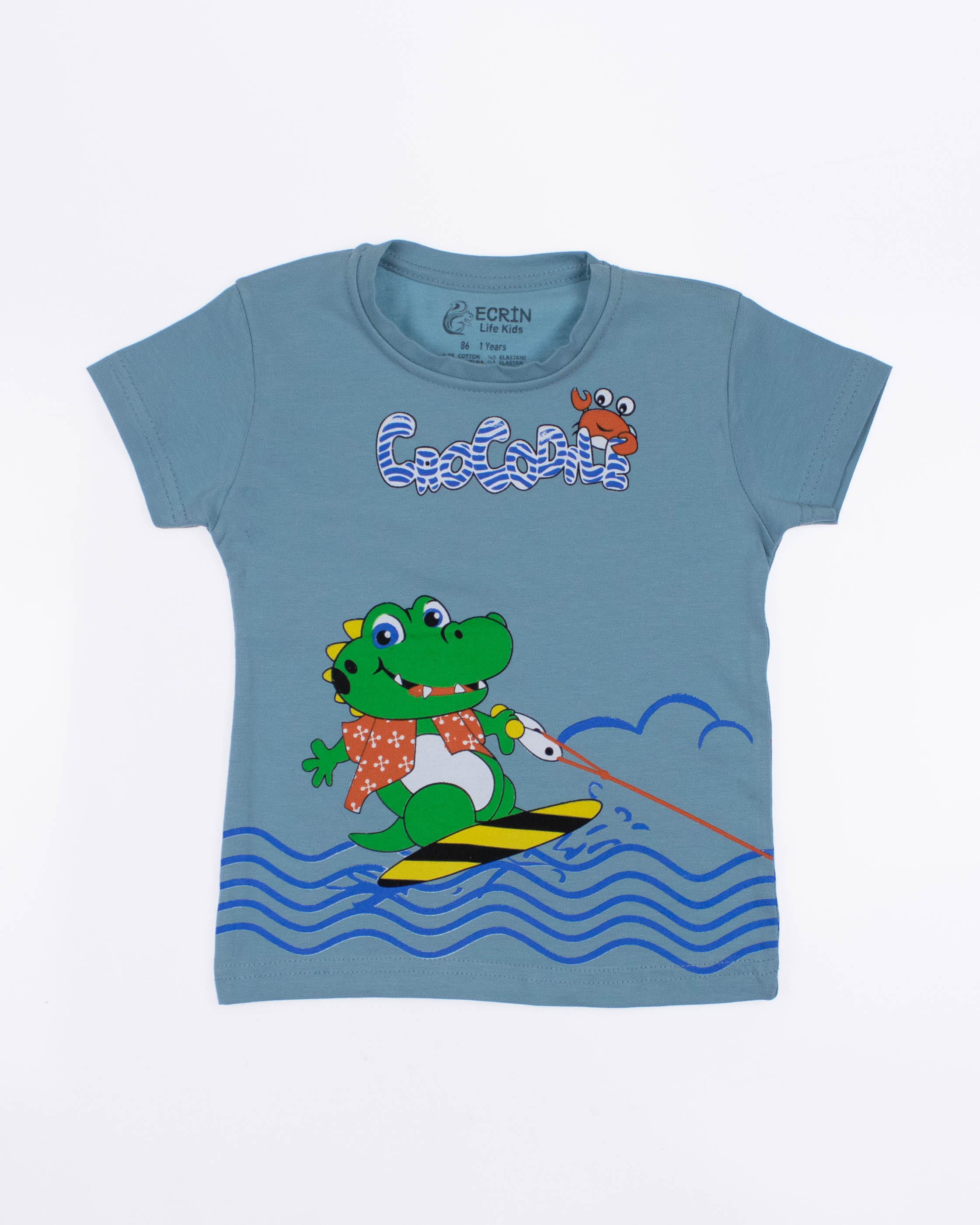 ECRIN 7052 Футболка (цвет: Серо-голубой ) ECRIN 7052 Футболка (цвет: Серо-голубой )